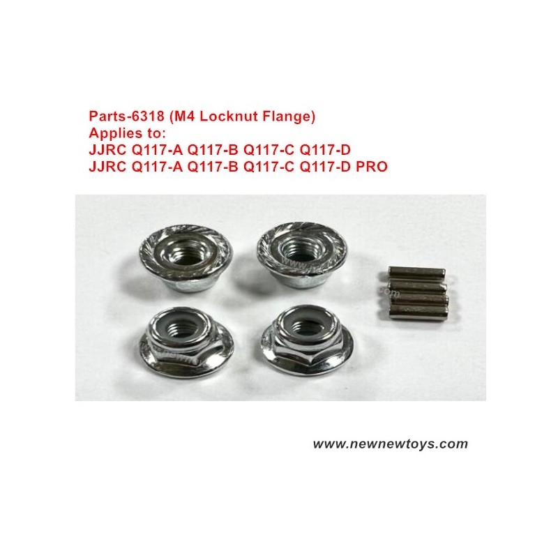 JJRC Q117A Q117B Q117C Q117D PRO Parts M4 Locknut Flange+Wheel Pin 6318