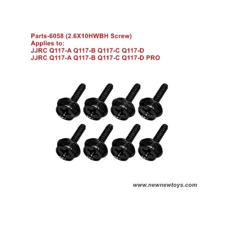 JJRC Q117ABCD Parts 6058 Screw 2.6X10HWBH