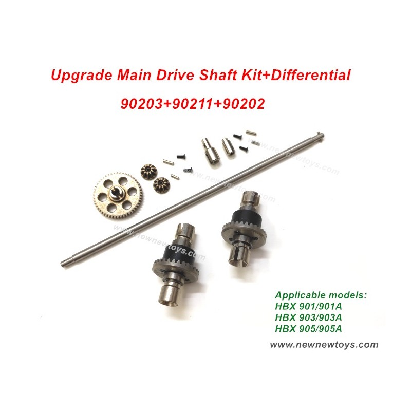 Vanguard RC Truck Parts HBX 903A Upgrades-Main Drive Shaft Kit+Differential 90203+90211+90202