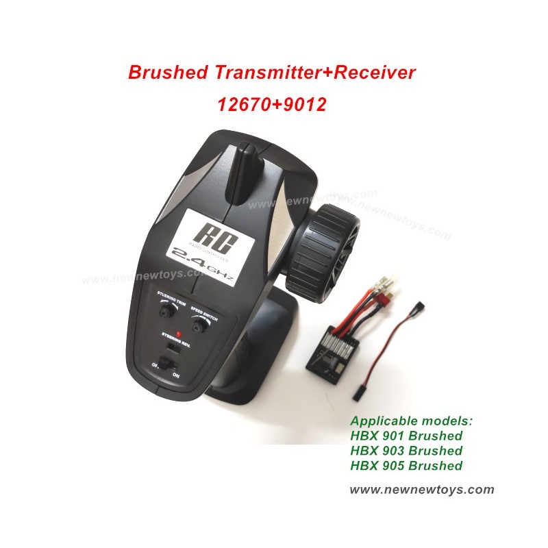 Vanguard RC Truck Parts HBX 903 Brushed Transmitter+Receiver (12670+90127)