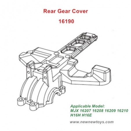 MJX Hyper Go 16207 16208 16209 16210 Parts 16190 Rear Gear Cover