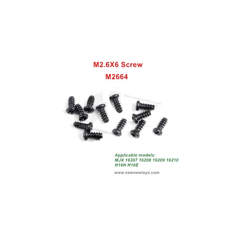 MJX HYPER GO 16207 16208 16209 16210 RC Car Parts M2.6X6 Screw M2664