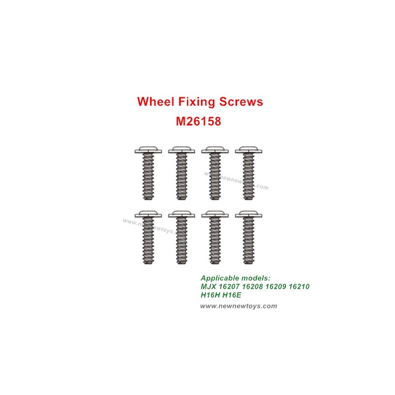 MJX Hyper Go 16207 16208 16209 16210 Parts Wheel Fixing Screws M26158