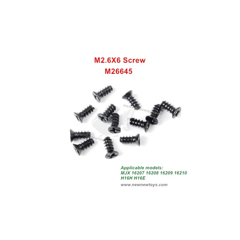 MJX Hyper Go 16207 16208 16209 16210 Parts M26645 Screw M2.6X6