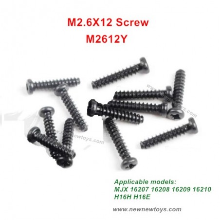 MJX Hyper Go RC Car 16207 16208 16209 16210 Parts M2612Y Screw M2.6X12