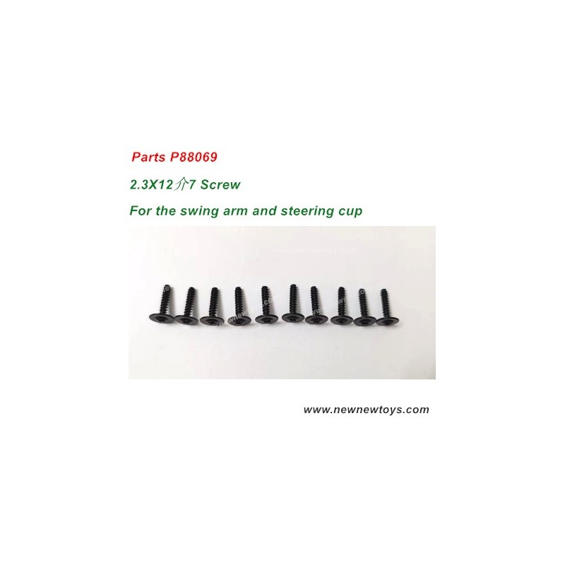 Enoze 9501E Spare Parts P88069, 2.3X12 Screw