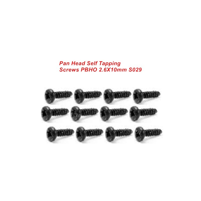 HBX 16889 RC Car Screws S029 PBHO2.6X10mm