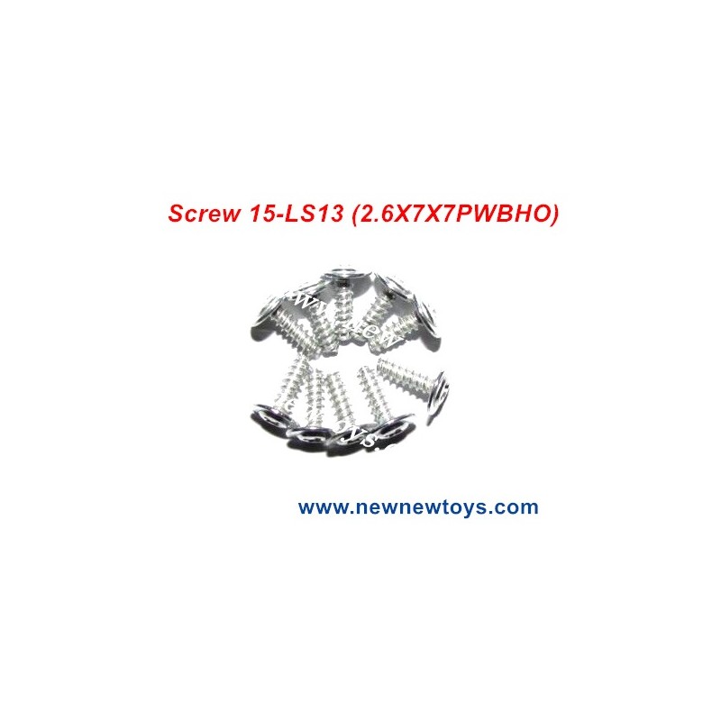 Xinlehong X9115 Screws Parts 15-LS13 , (2.6X7X7PWBHO) Round Headed Screw