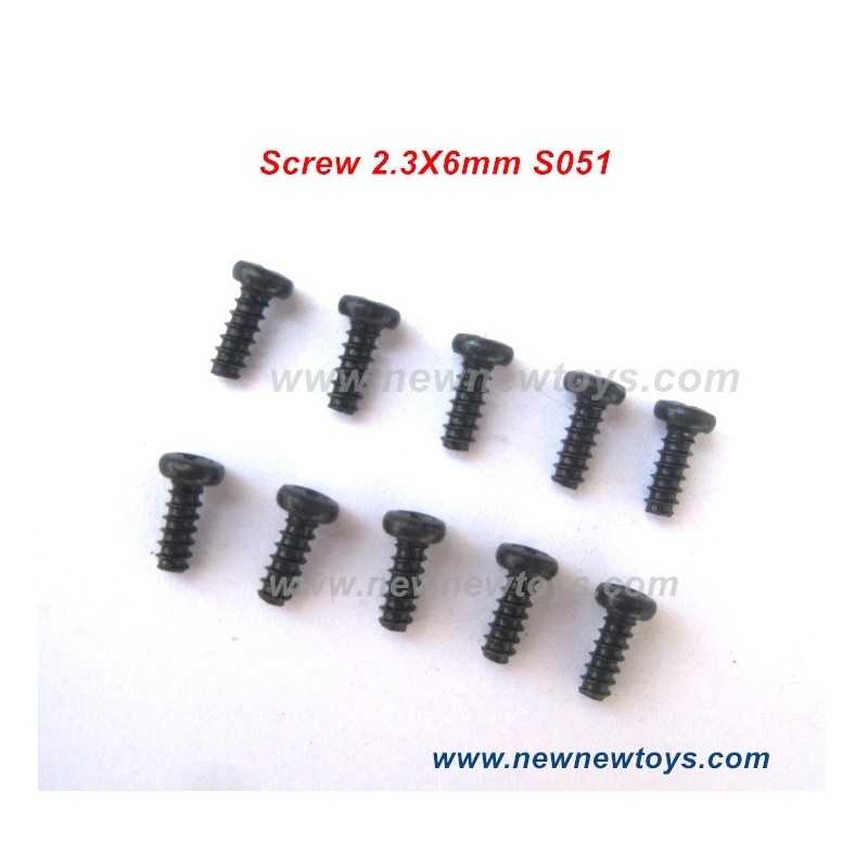 HBX 901 901A Parts S051, Round Head Self  Tapping Screw 2.3X6mm