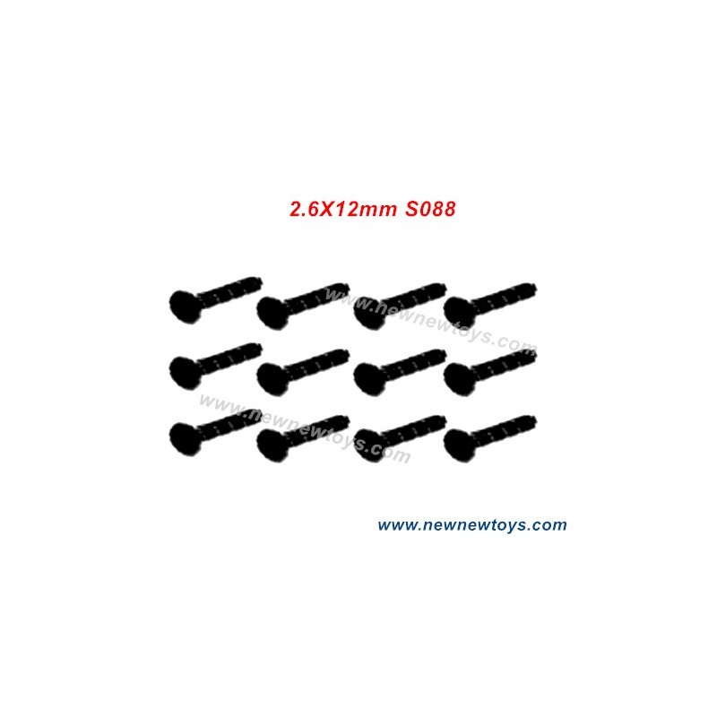 copy of HBX 901 901A Parts S088, Countersunk Self Tapping KBHO 2.6X12mm