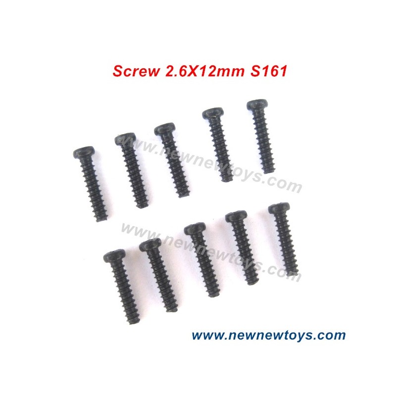 HBX 901 Firebolt Parts S161, Round Head Self Tapping Screw 2.6X12mm