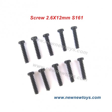 HBX 901 Firebolt Parts S161, Round Head Self Tapping Screw 2.6X12mm