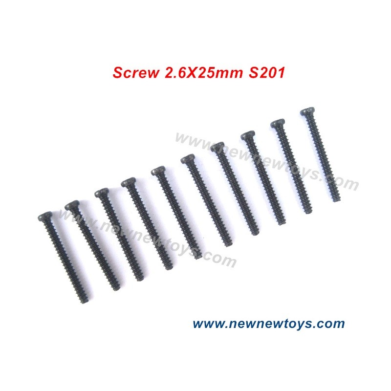 HBX 901 901A Parts S201, Round Head Self Tapping Screw 2.6X25mm