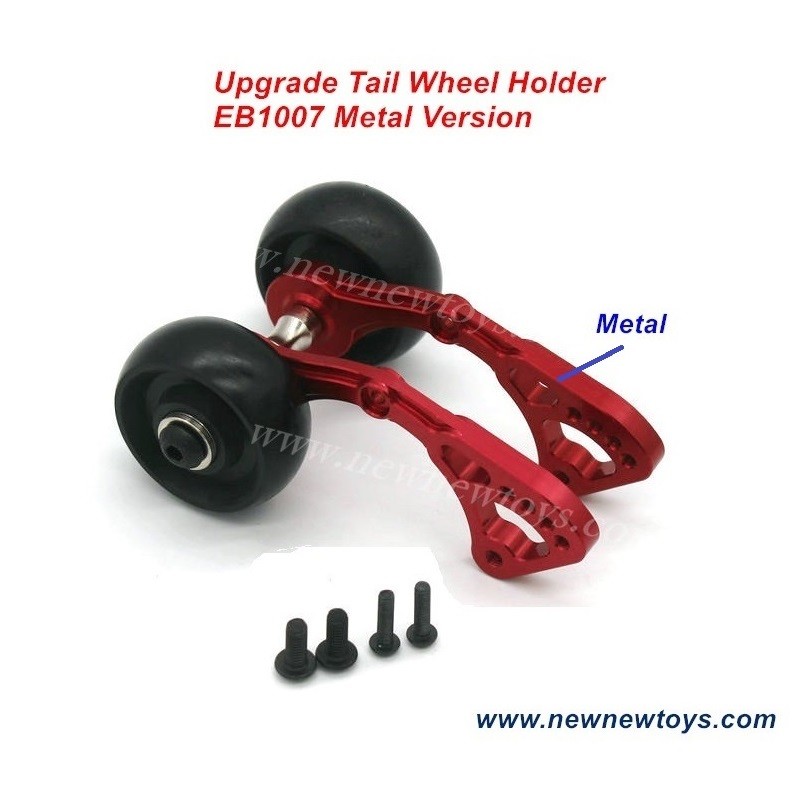 JLB Racing Cheetah 21101 Upgrade Tail Wheel Holder, EB1007 Metal Version-With Double Wheels