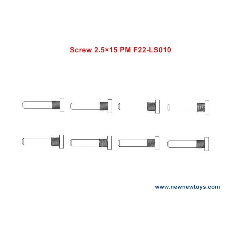 XLF F22A RC Parts Screw 2.5×15 PM F22-LS010