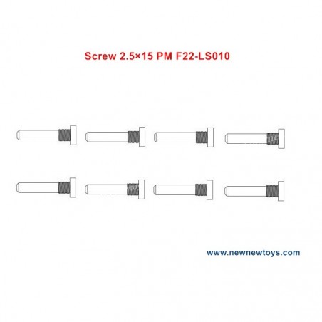 XLF F22A RC Parts Screw 2.5×15 PM F22-LS010