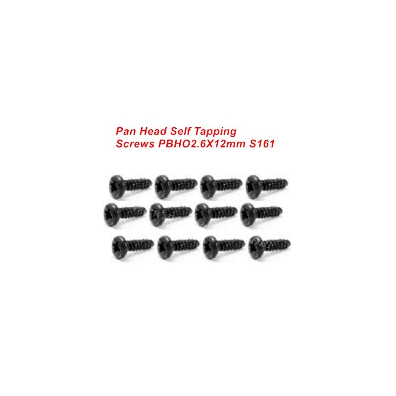 SG 1601/SG 1602 Screws Parts S161, PBHO2.6X12mm