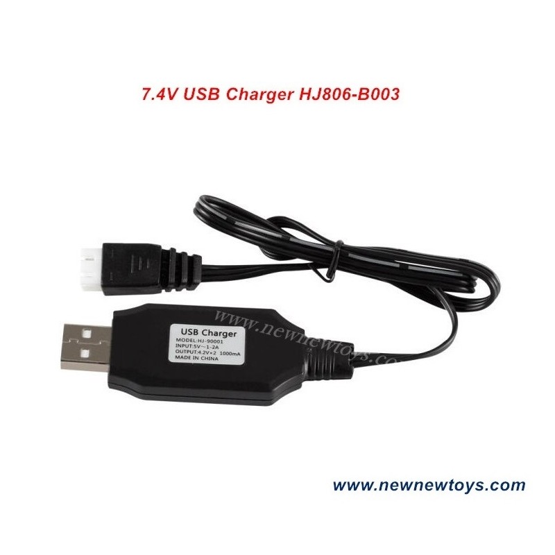 HXJRC HJ806B RC Boat Parts 7.4V USB Charger HJ806-B003