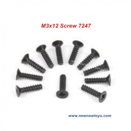 ZD Racing DBX 10 Parts 7247, M3x12 Flat Head Self-Tapping Screw Set