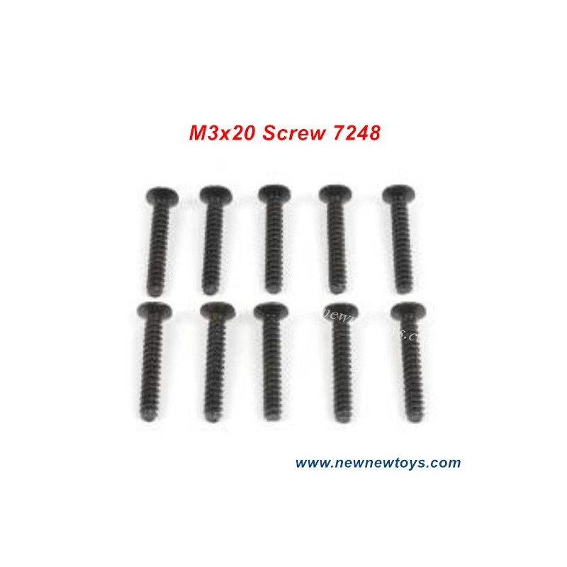 ZD Racing DBX 10 Parts 7248, M3x20 Flat Head Self-tapping Screw Set