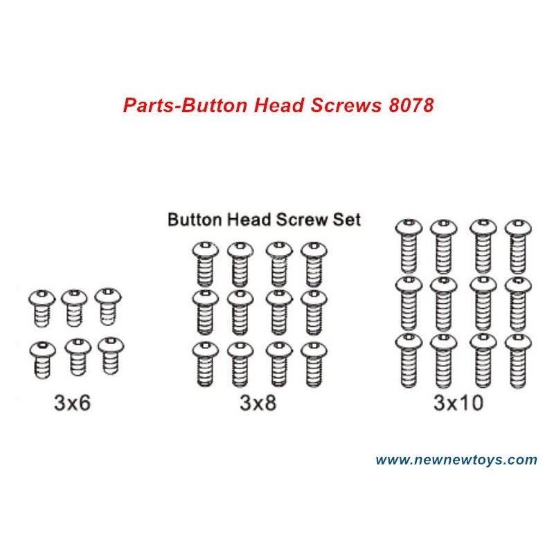 ZD Racing DBX 07 Screw Set 8078-Button Head Screws