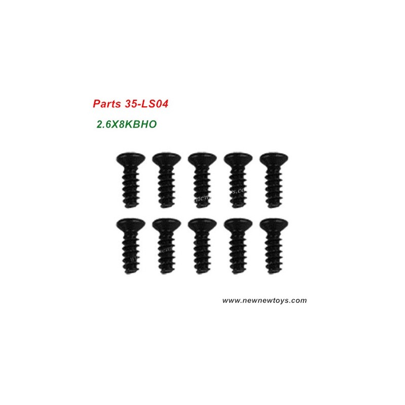 RC Car XLH Xinlehong Q901 Parts 35-LS04, Countersunk Head Screw 2.6X8KBHO