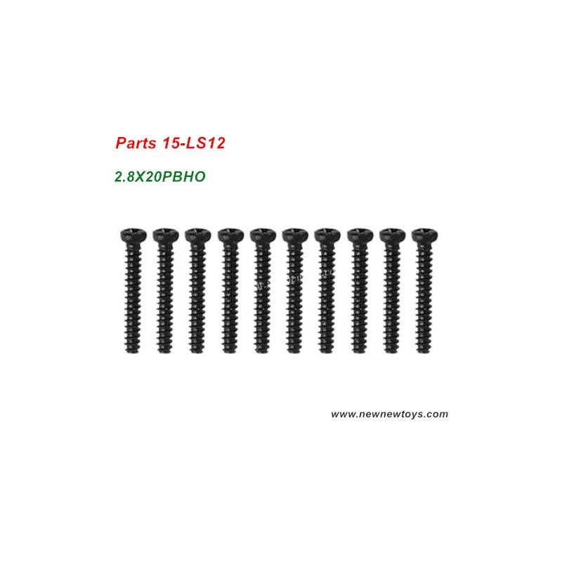 RC Car XLH Xinlehong Q901 Parts 15-LS12, 2.6X20PBHO Round Headed Screw