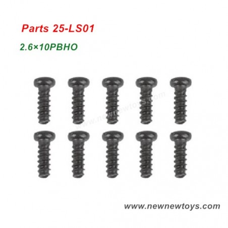 RC Car XLH Xinlehong Q901 Parts 25-LS01, 2.6×10PBHO Round Headed Screw