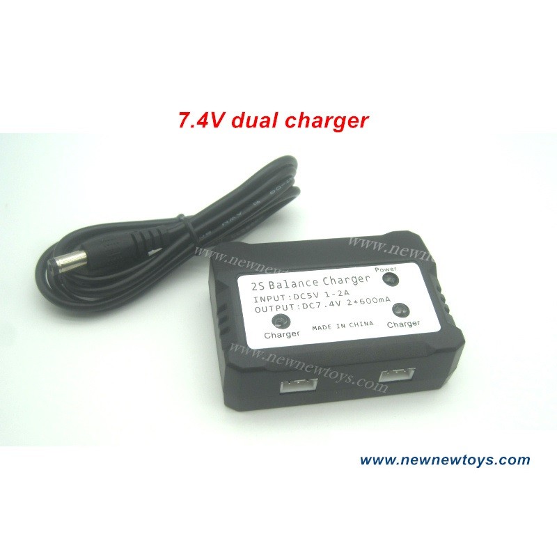 RC Car Lipo Battery Charger For Xinlehong Q902 RC Car-7.4V Dual Battery Charger