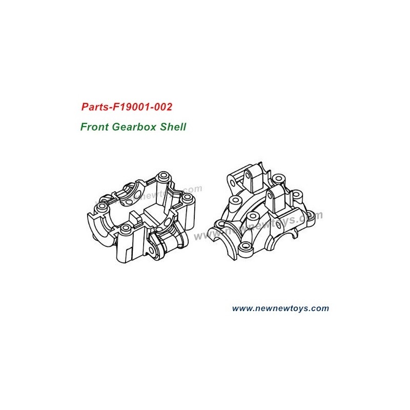 XLF F19/F19A Parts F19001-002, Front Gearbox Shell